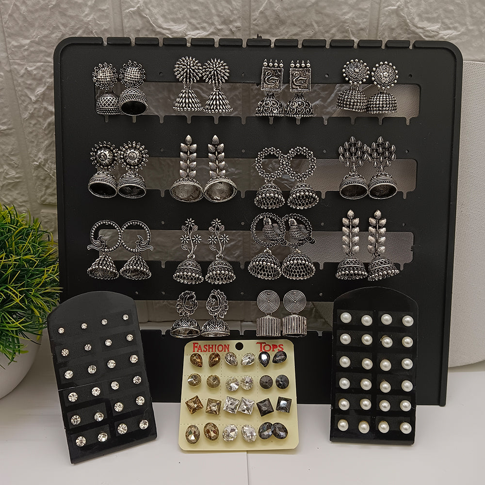Bhavi Jewels Stylish Set Of 50 Pcs Earrings Combos