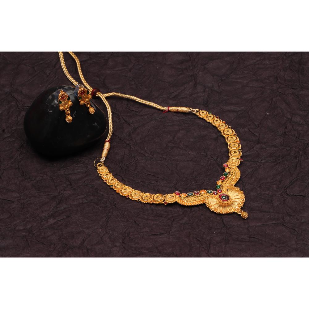 Bhavi Jewels Meenakari Forming Look Necklace Set