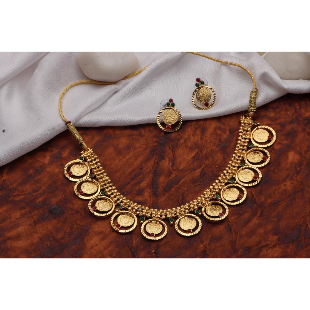 Bhavi Jewels Pota Stone Choker  Necklace Set