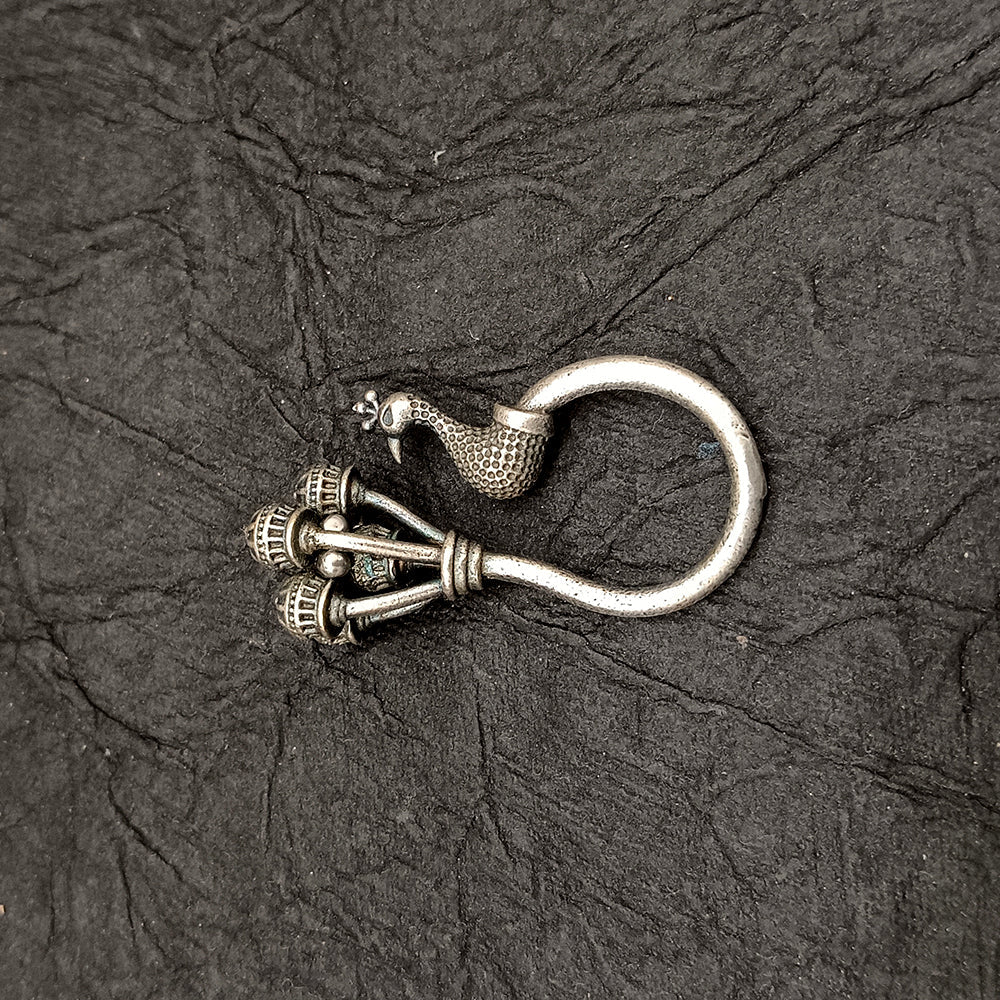 Bhavi Jewel Oxidised Plated Peacock Adjustable Ring