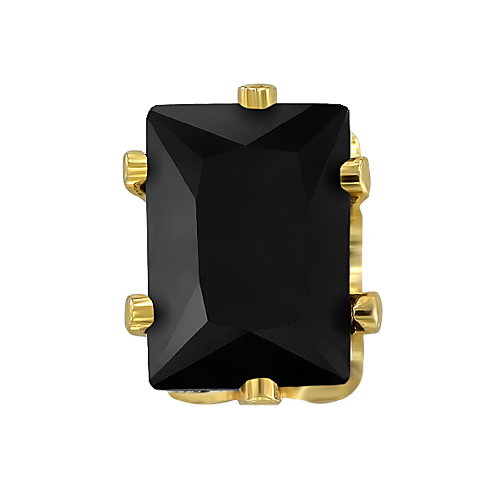 Black square online studs mens earrings