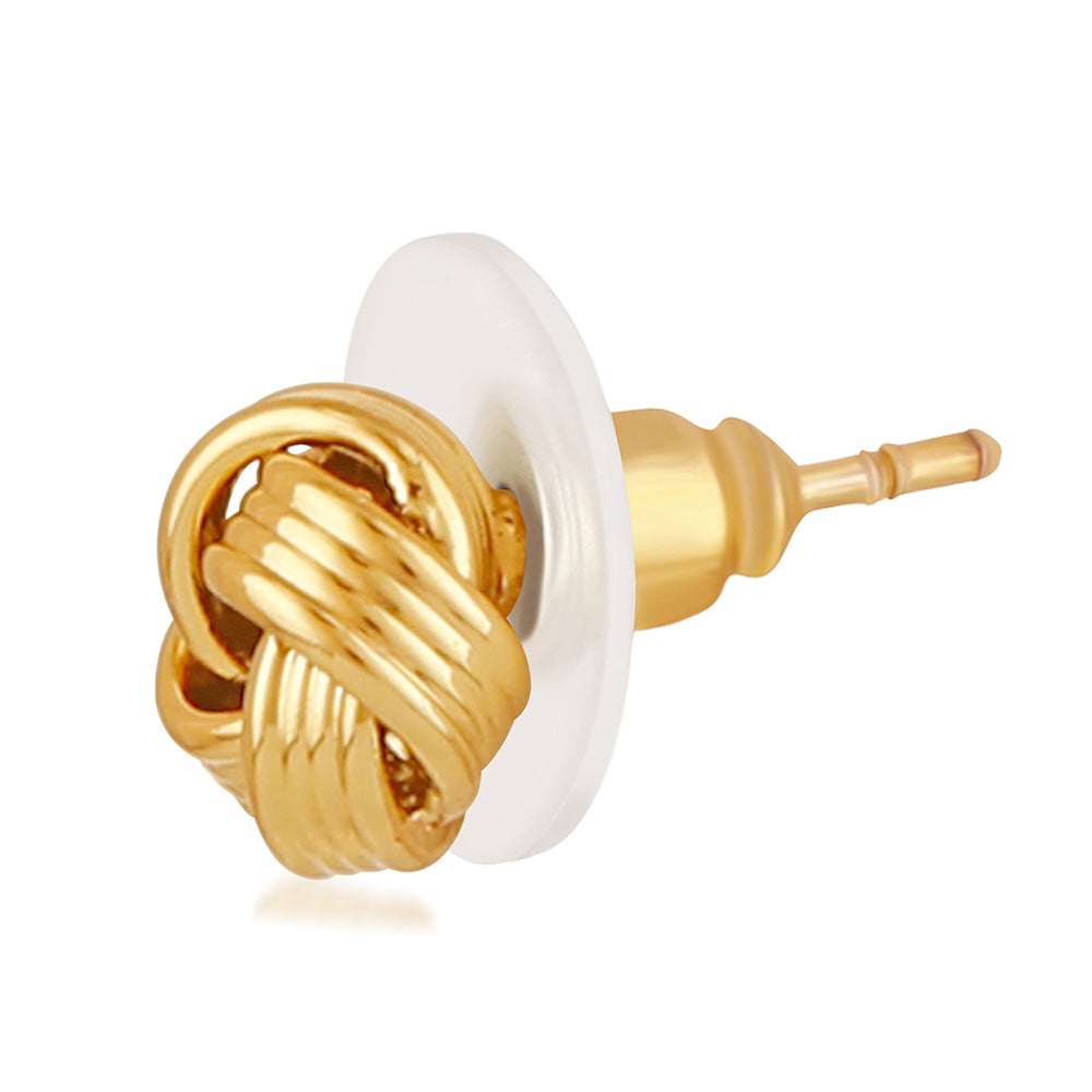 Mahi Gold Plated Push Back Piercing Stud / Tops Single Mens Earrings (BB1101017G)