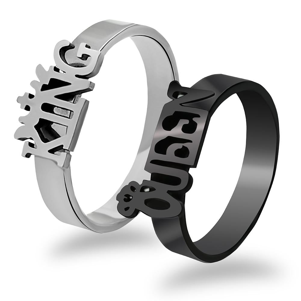 Urbana  His Queen Her King Couple Rings Set -1004381