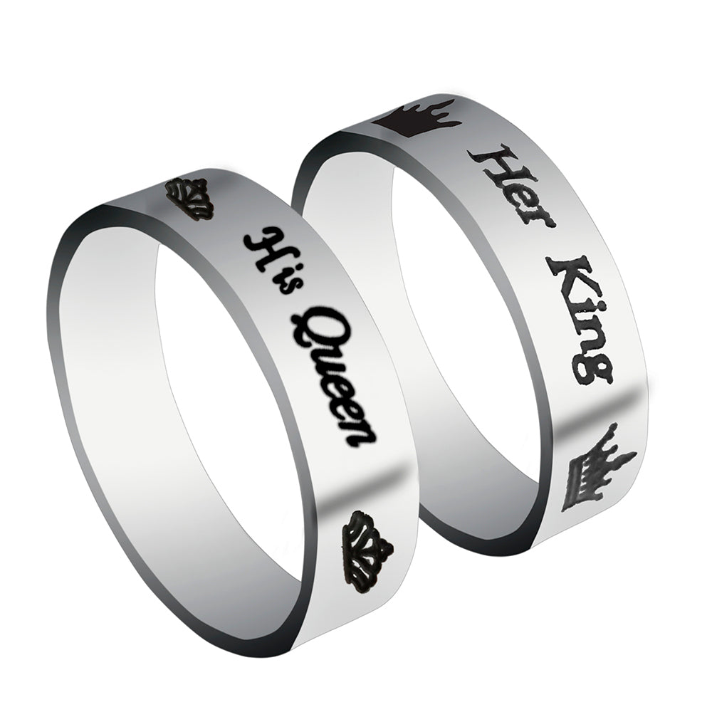 Urbana  His Queen Her King Couple Rings Set -1004398