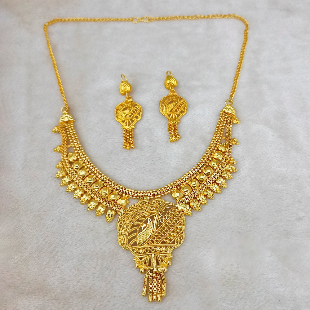 Kriaa Brass Forming Gold Plated Necklace Set ( Assorted )