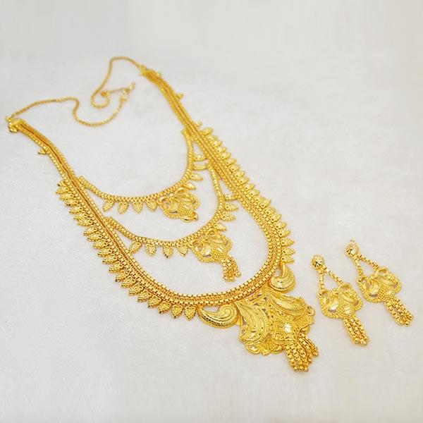 Kalyani Brass Forming Gold Plated Necklace Set ( Assorted )