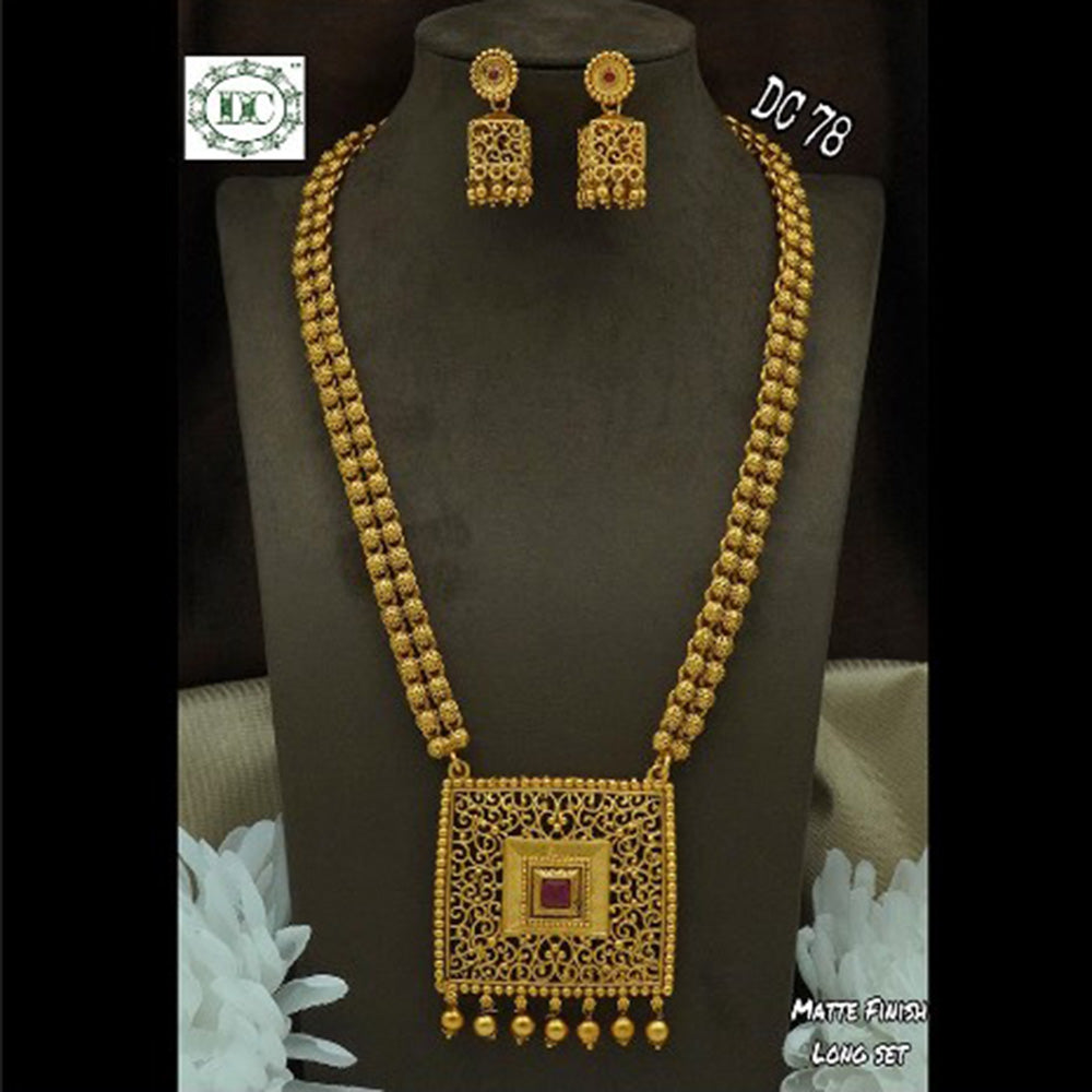 Gold plated deals long necklace