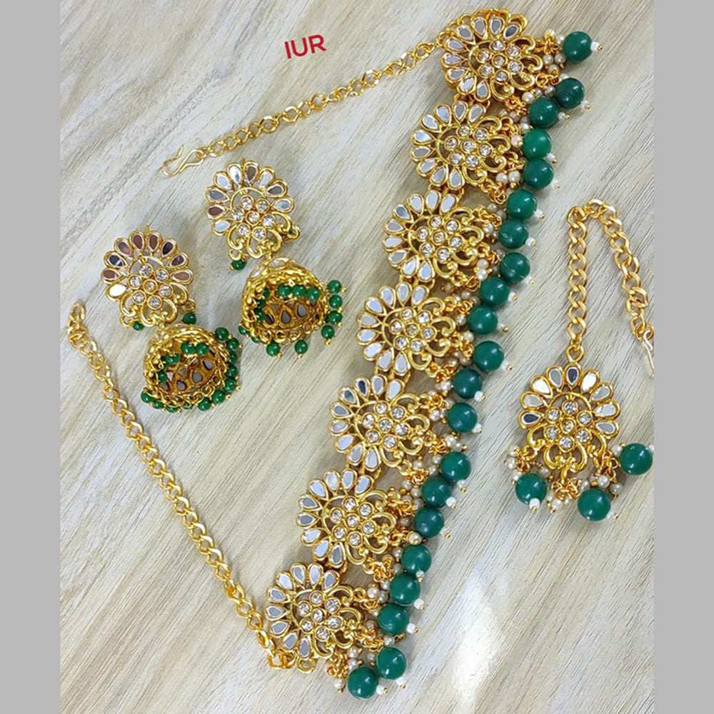 Bhavi Jewels Gold Plated Choker Necklace Set