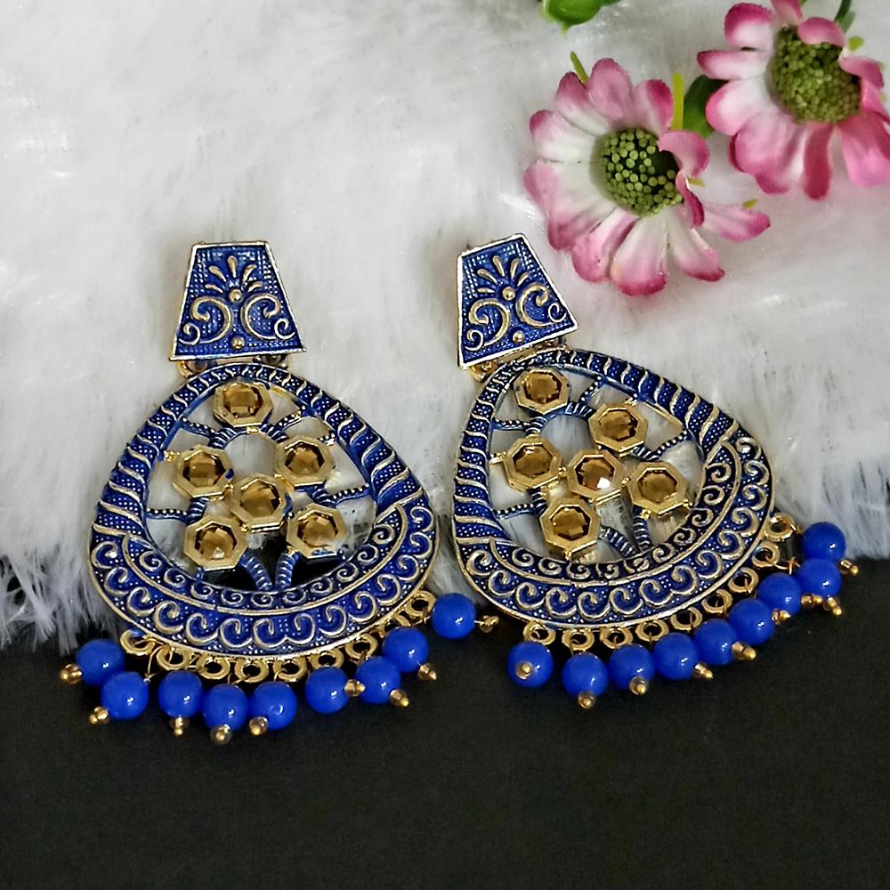 Blue indian store earrings