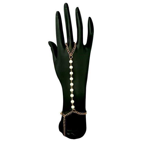 Apurva Pearls Gold Plated Austrian Stone Hand Harness