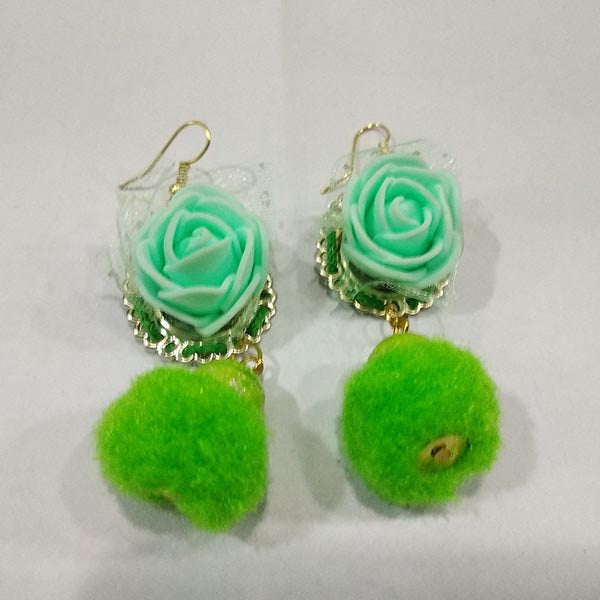 Shop Urthn Green Floral Design Dangler Earrings