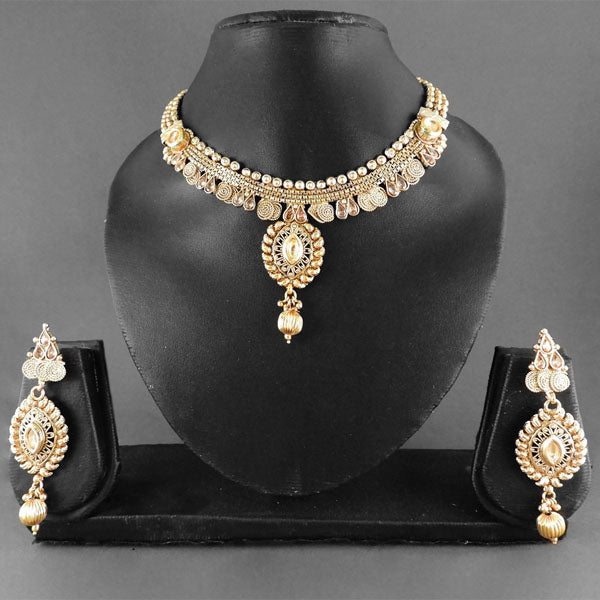 Sai Raj Copper Gold Plated Necklace Set