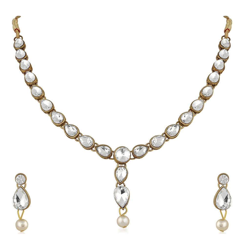 Artificial pearl necklace on sale set with price