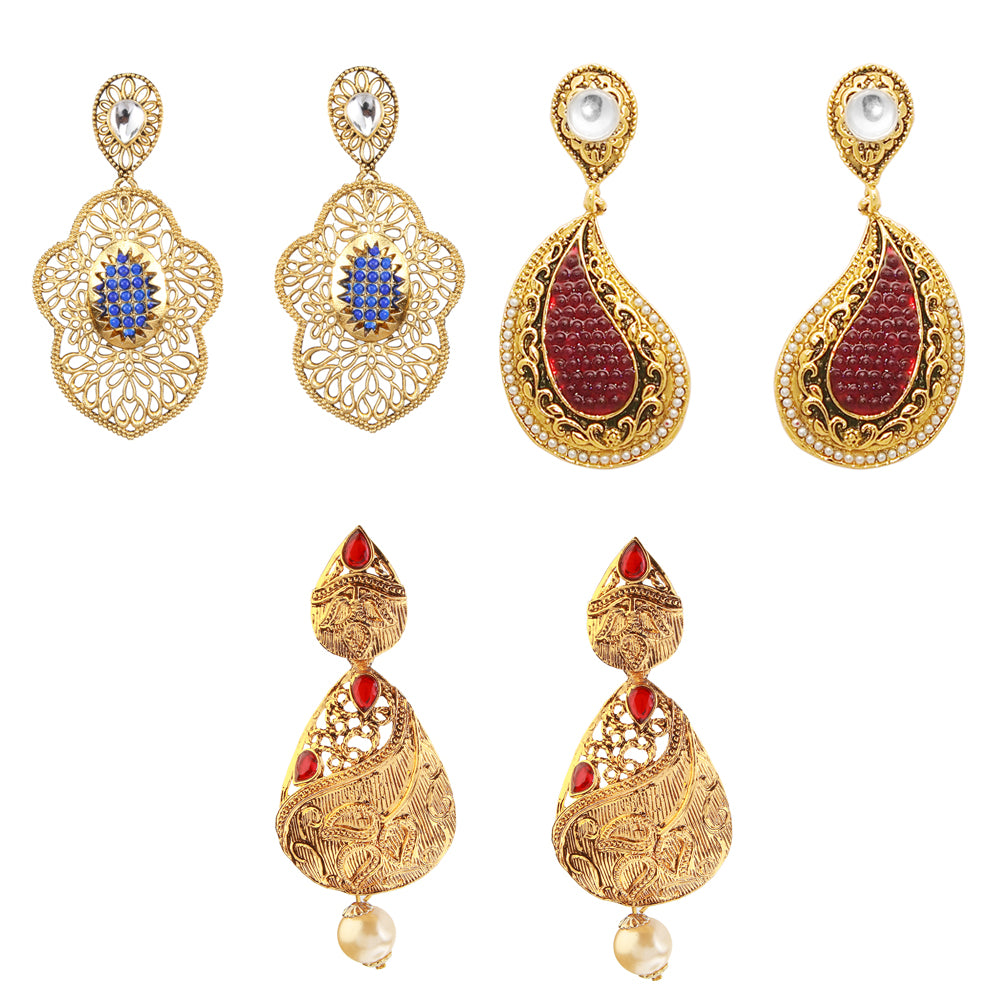 Buy Kundan Chandbali and Maang Tikka Combo Set / Ruby Emerald Maang Tika  Earrings With Pearl Beads/mang Tika and Earrings Combo Set Online in India  - Etsy