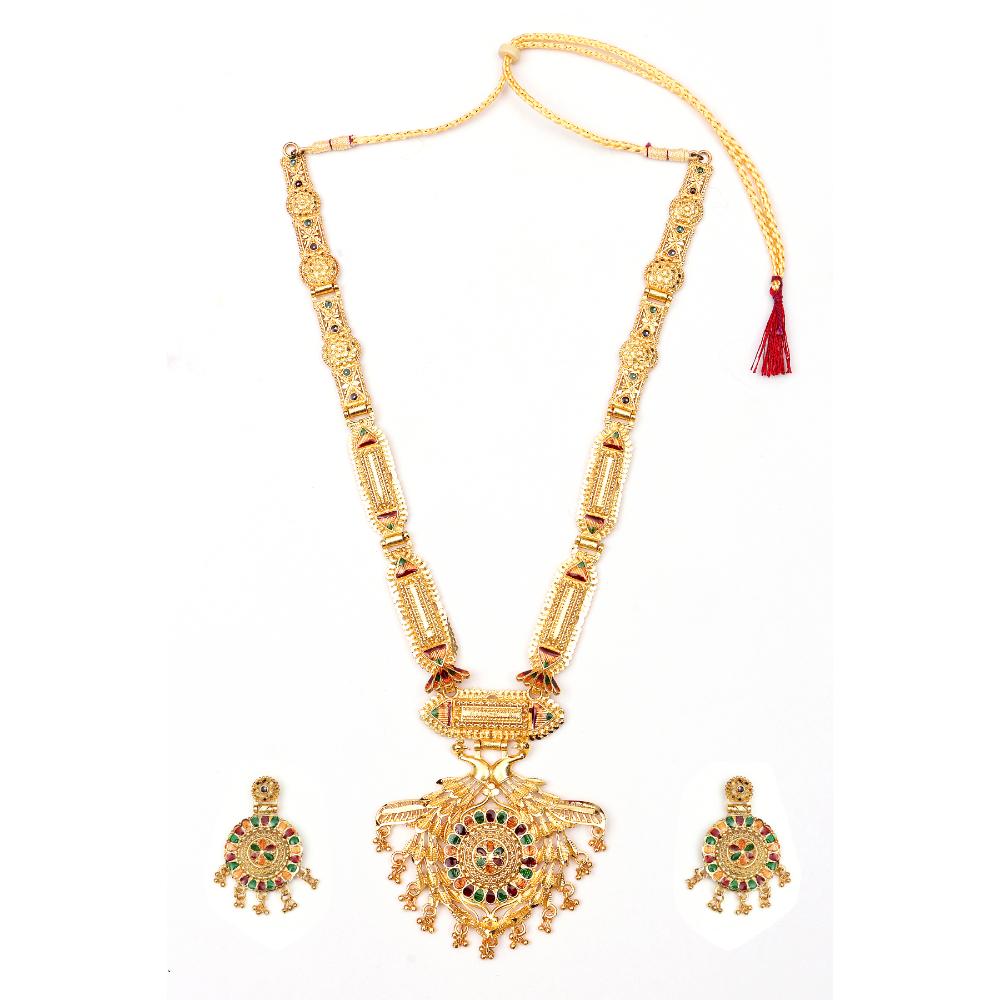 Copy of Bhavi Jewels Forming Look Long  Necklace Set