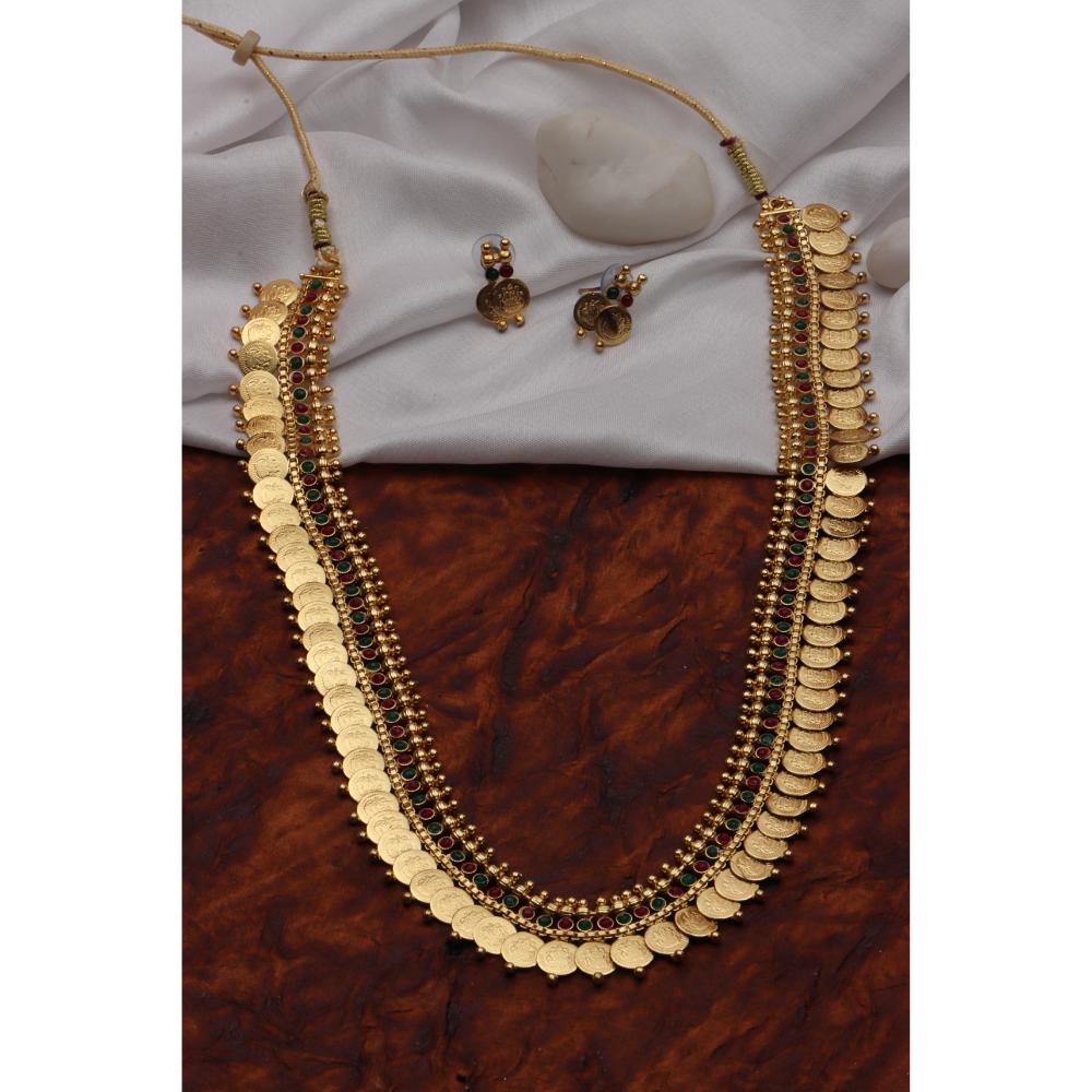 Copy of Copy of Bhavi Jewels Forming Look Long  Necklace Set