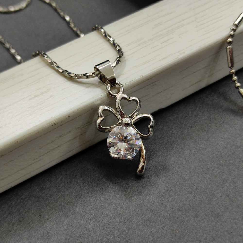 The99Jewel Silver Plated Austrian Stone Chain Pendant