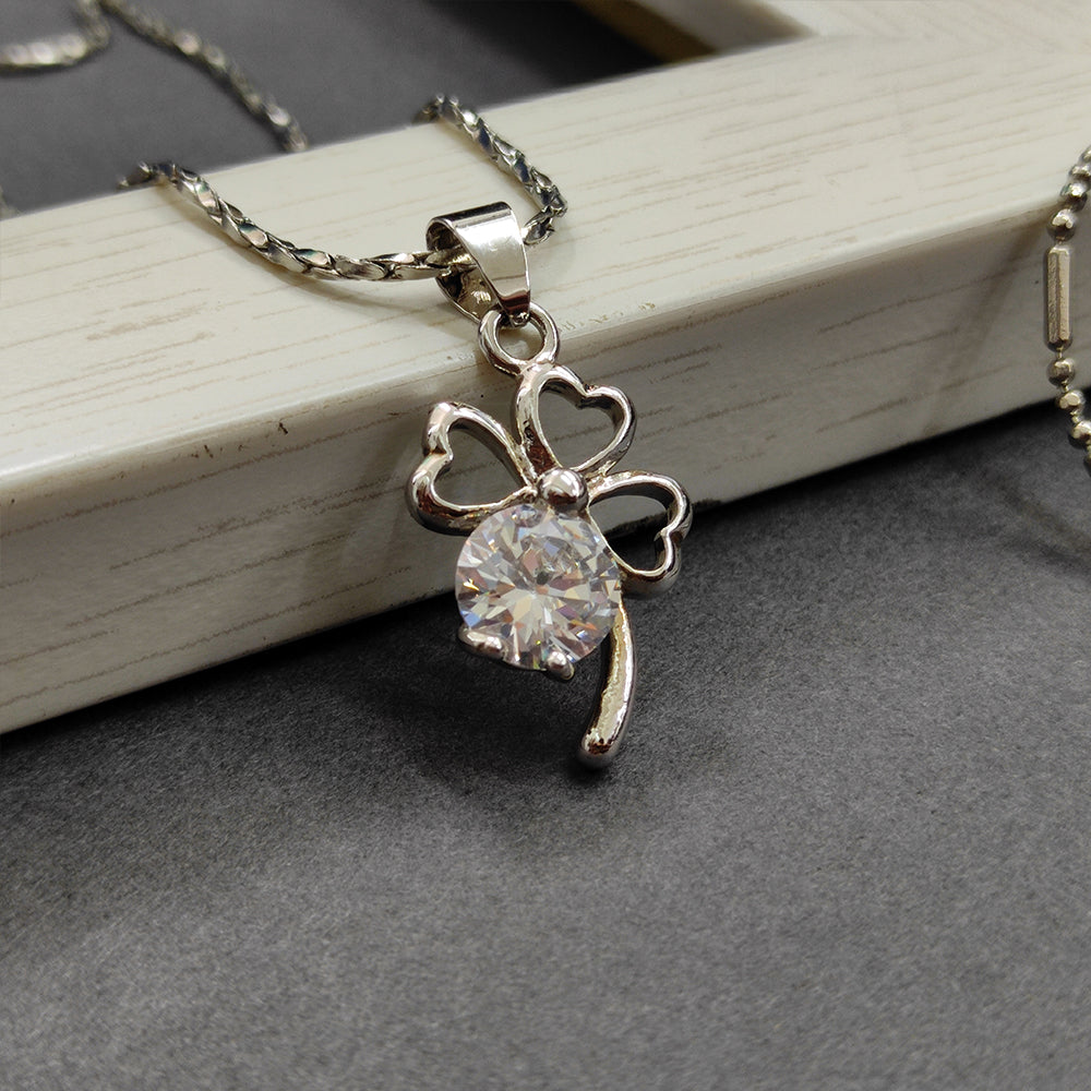 The99Jewel Silver Plated Austrian Stone Chain Pendant