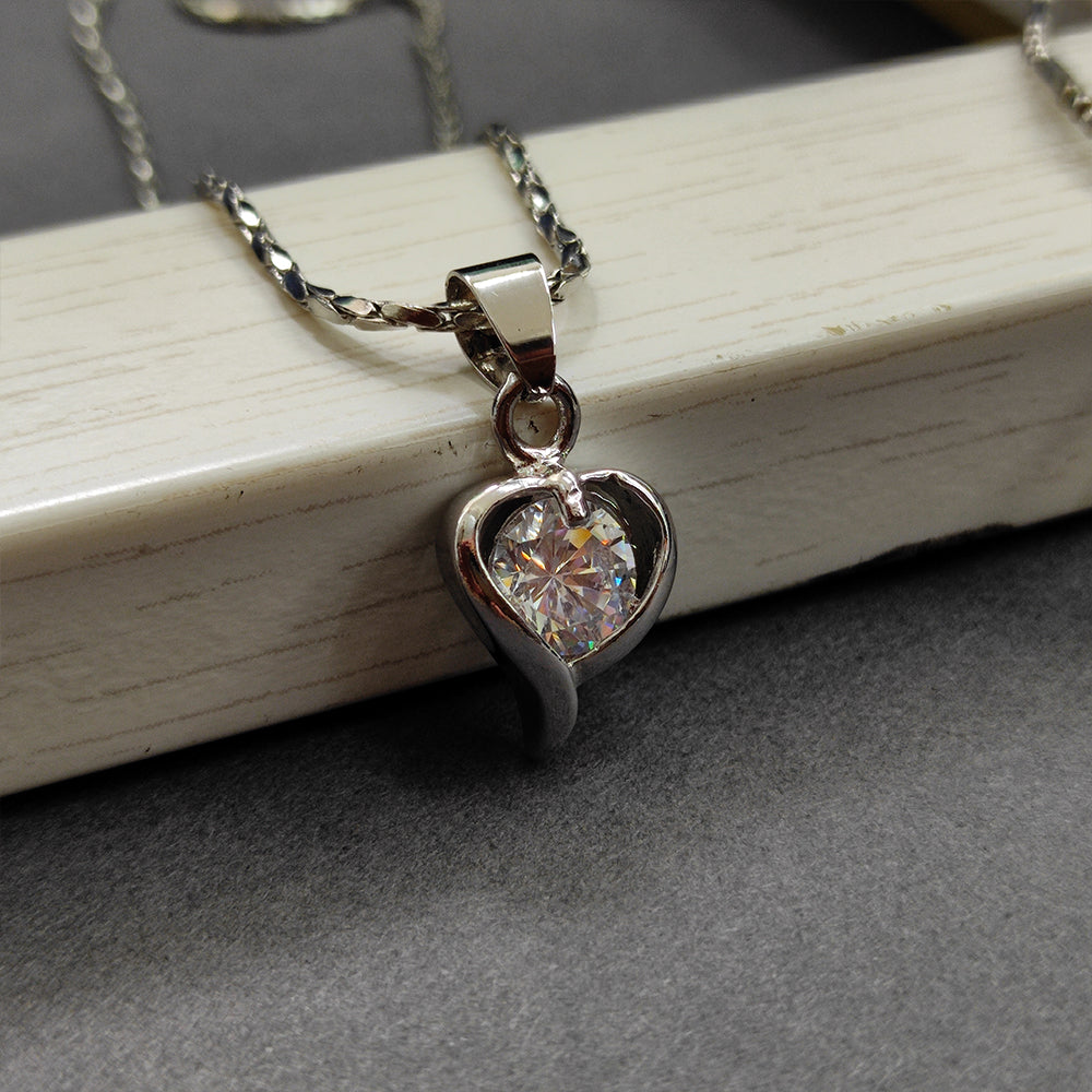 The99Jewel Austrian Stone Silver Plated Chain Pendant