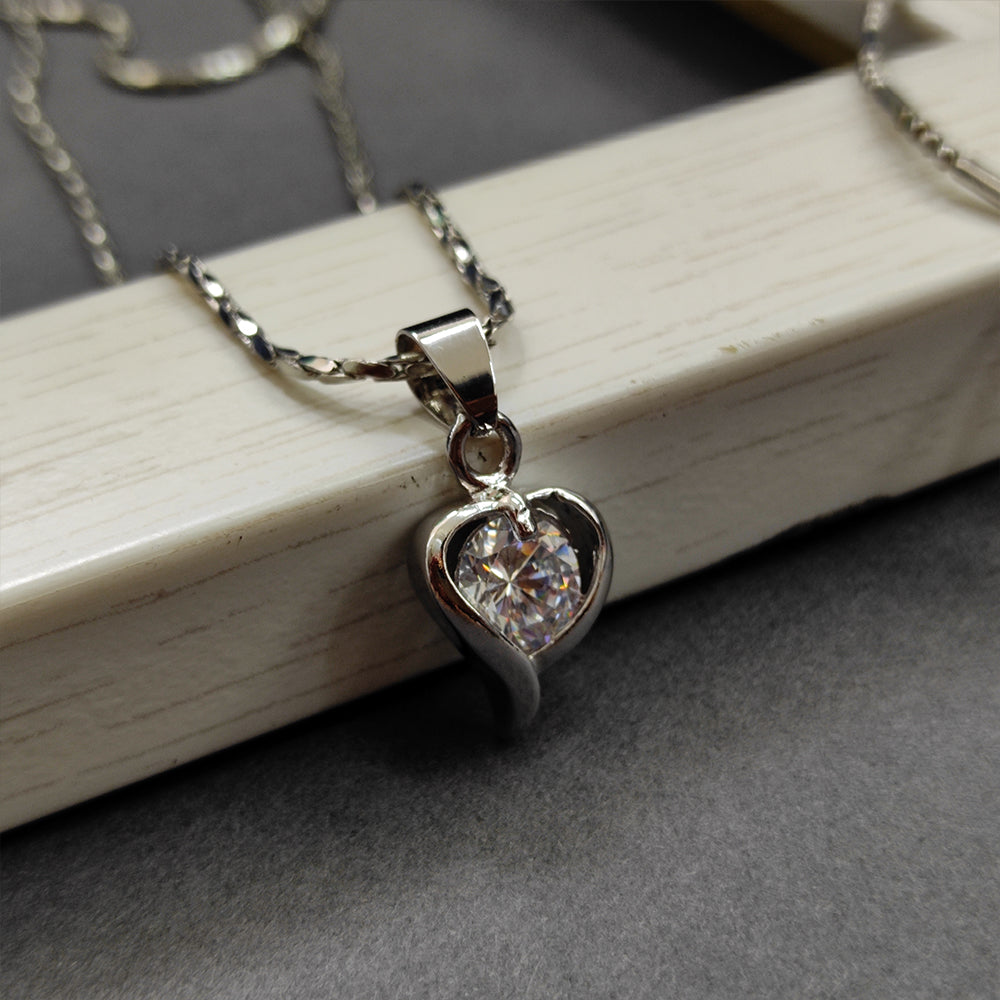 The99Jewel Austrian Stone Silver Plated Chain Pendant