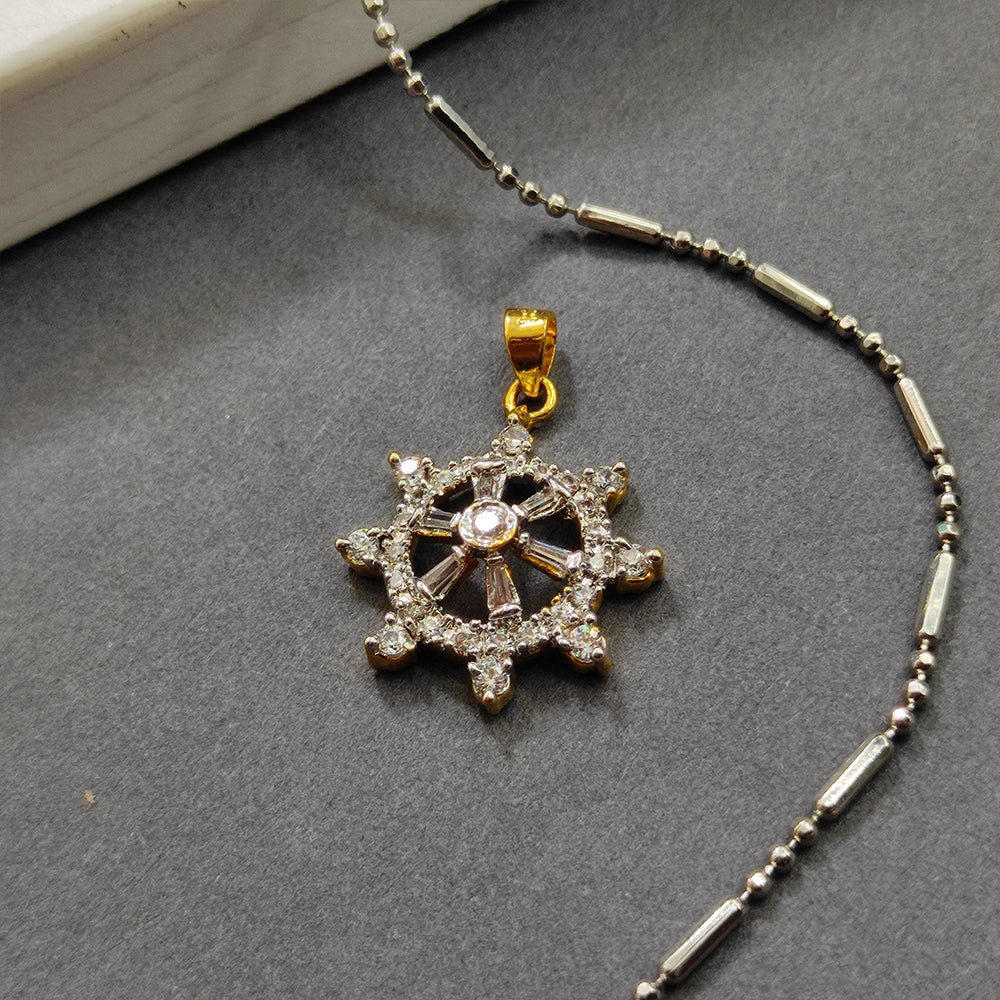 Regina Gold Plated American Diamond Pendant