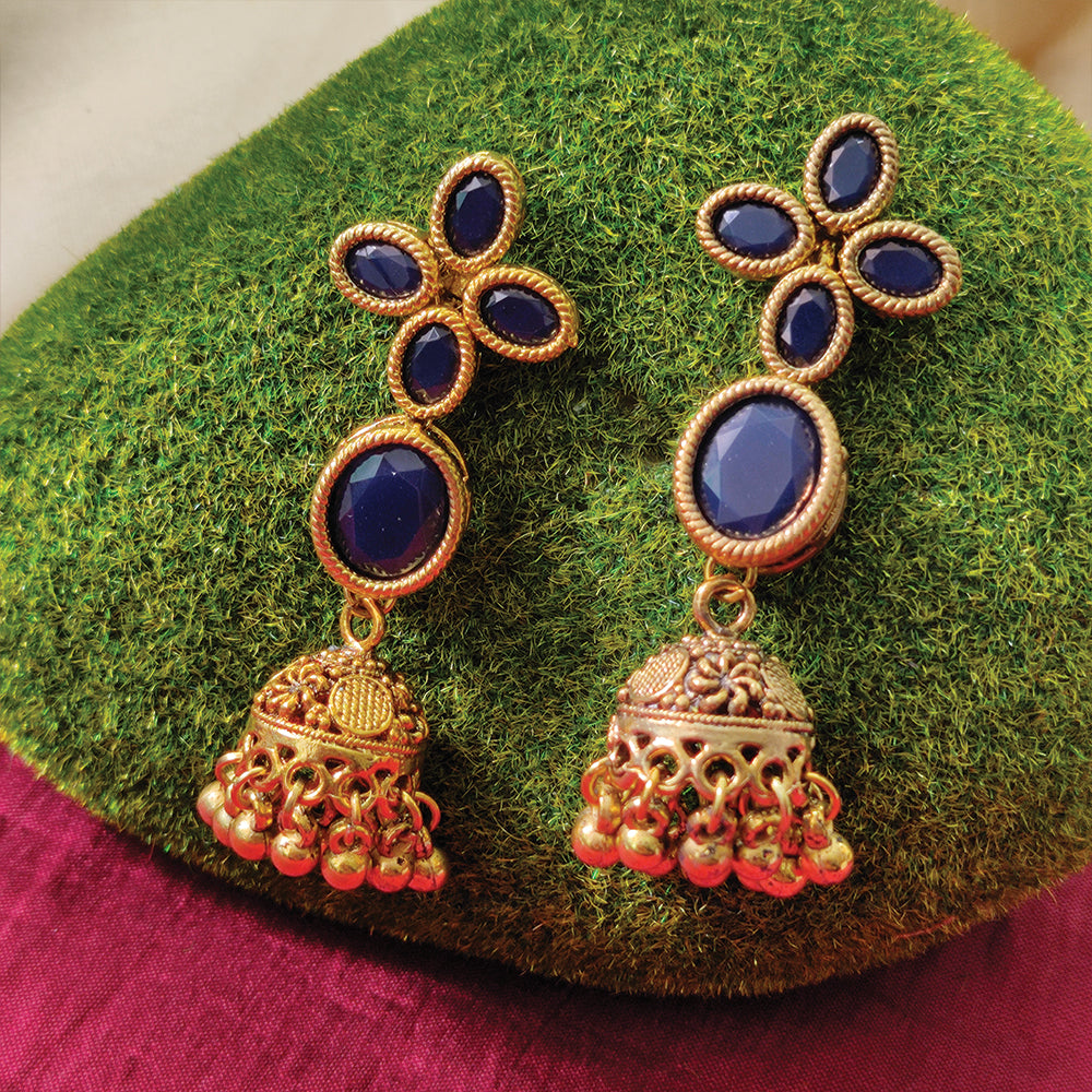 Bhavi Jewels Gold Plated Jhumki Earrings