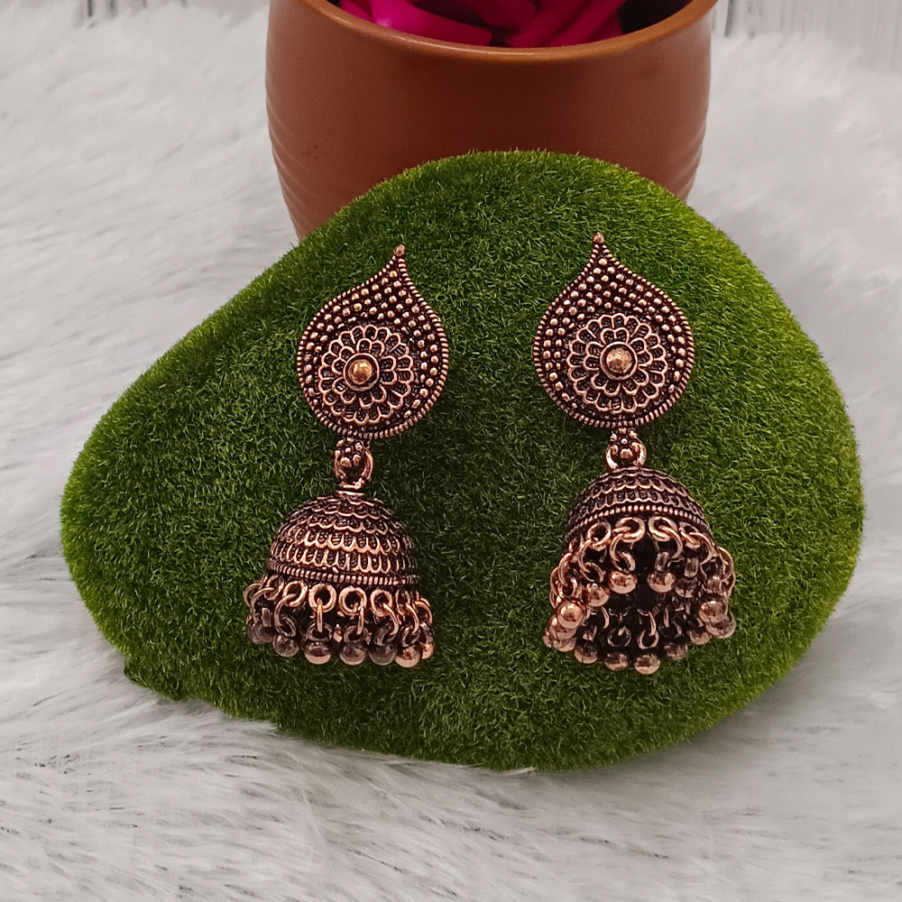Bhavi Jewels Set of 5 Copper Earrings Combo