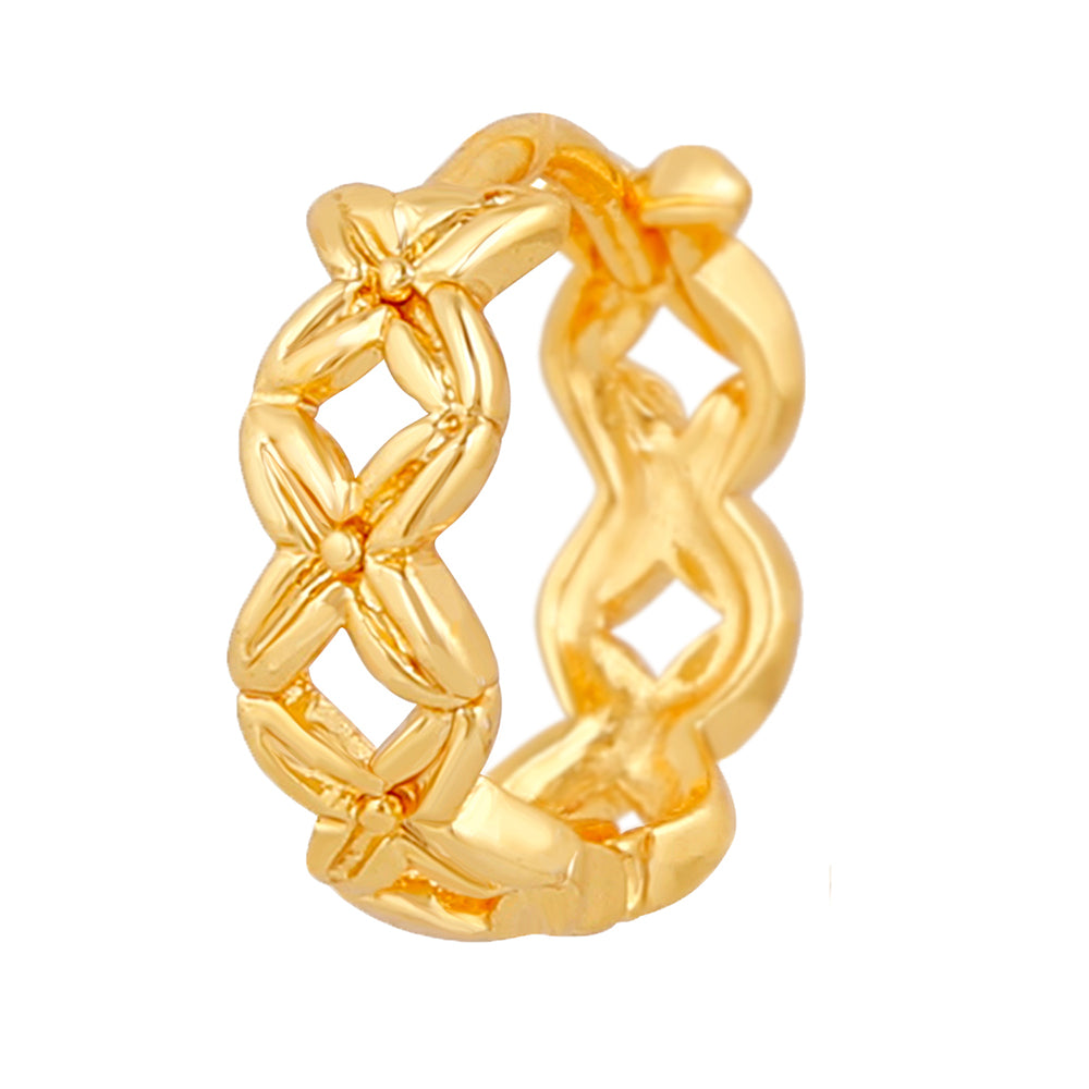 Mahi Gold Plated Exquisite Piercing Hoopp Bali Single Mens Earrings (BB1101021G)