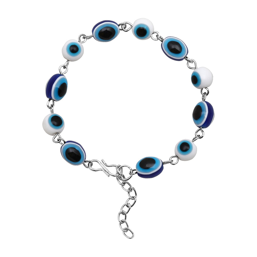 Mahi Combo of Evil Eye Pendant & Bracelet with Beads for Women (CO1105579R)