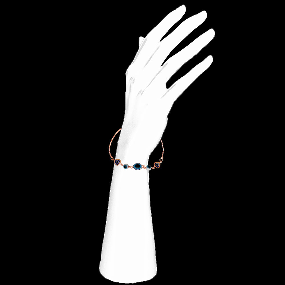 Mahi Combo of Evil Eye Pendant & Bracelet with Beads for Women (CO1105581Z)