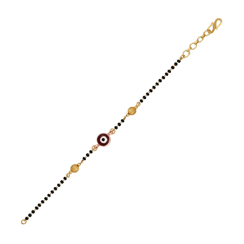 Mahi Combo of Evil Eye Necklace & Mangalsutra Bracelet with Beads for Women (CO1105584M)