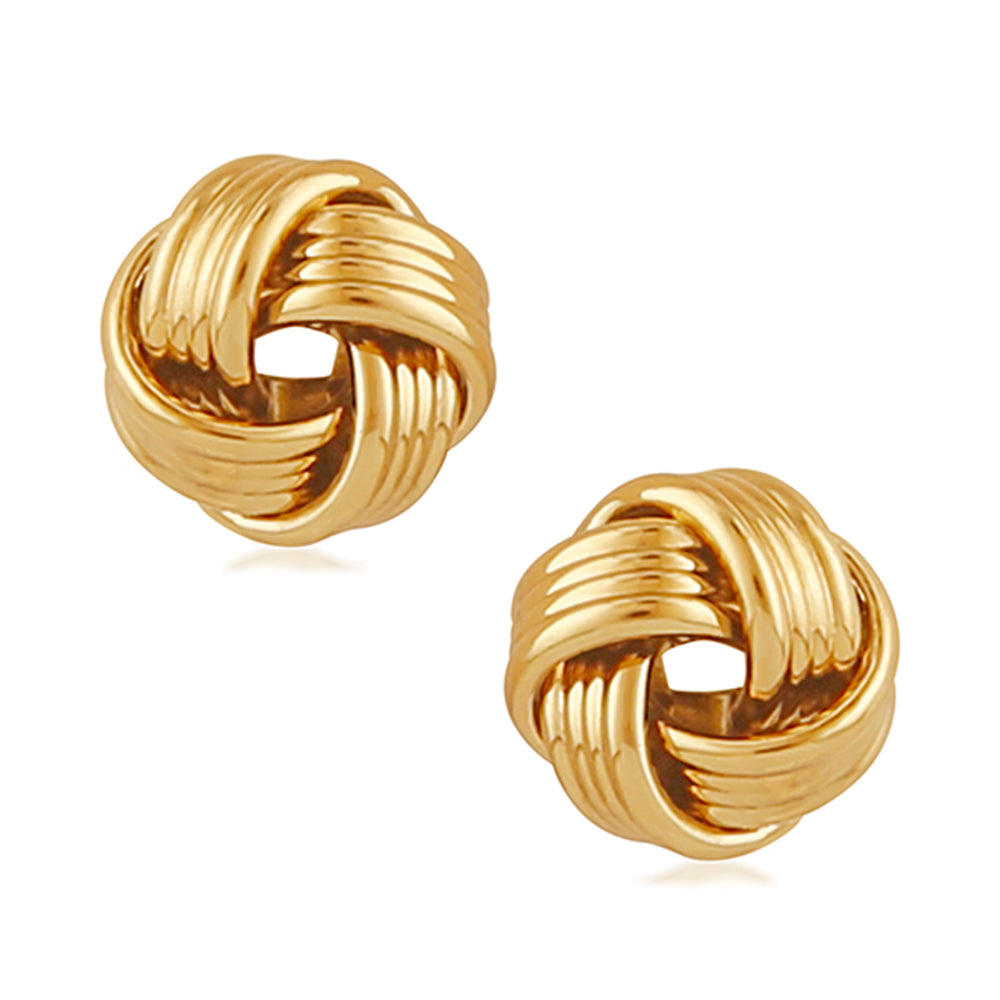 Mahi Gold Plated Pair of Push Back Piercing Stud / Tops Pair of Mens Earrings (ER1109570GMen)