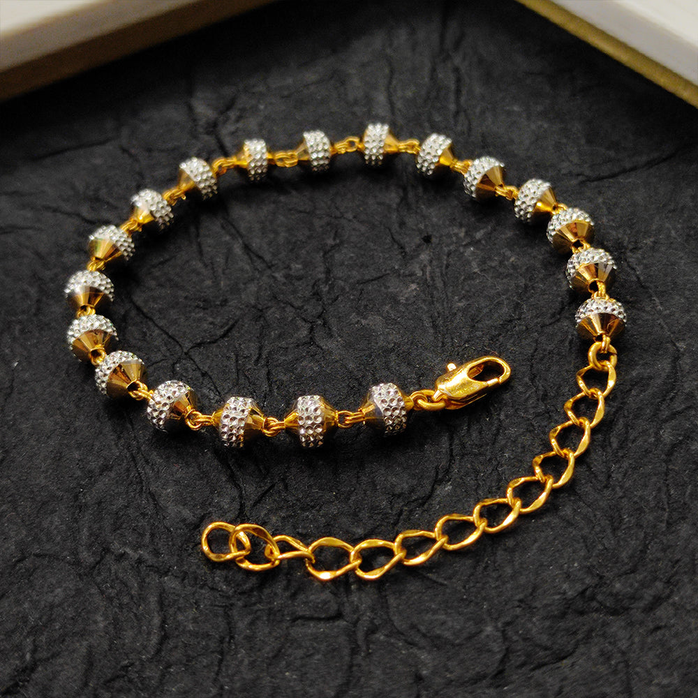 Umiyaji Austrian Stone 2 Tone Plated Bracelet