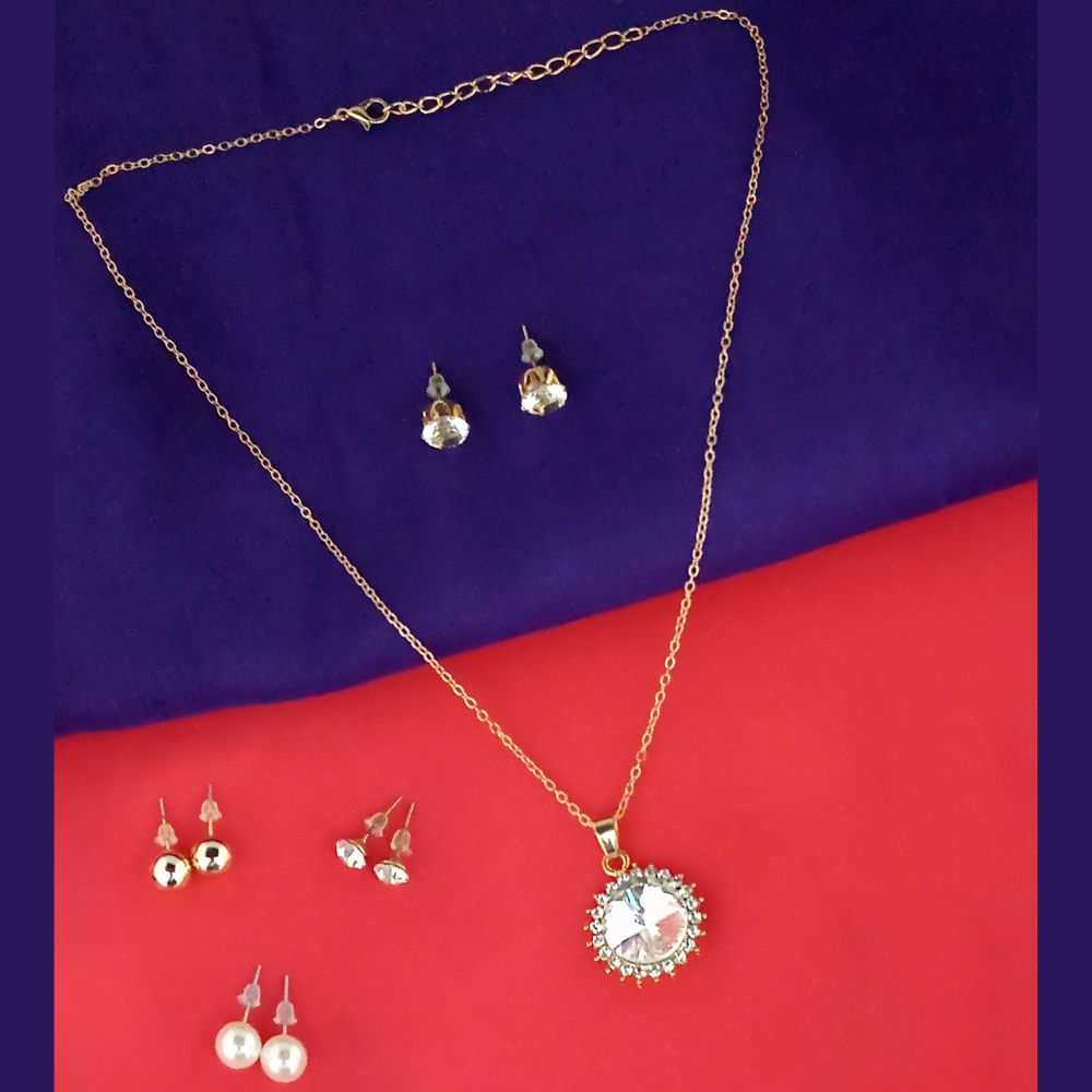 JewelMaze Gold Plated Jewellery Combos (Assorted Design)