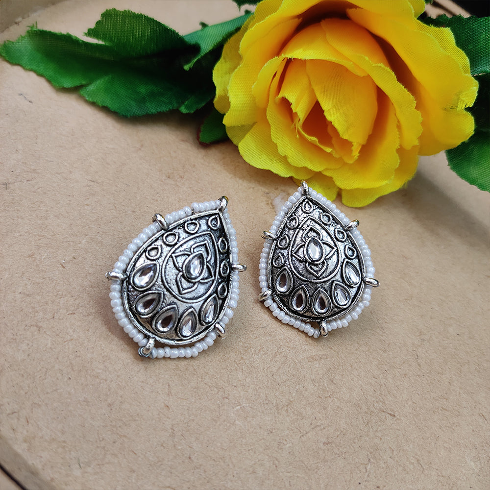 Bhavi Jewels Oxidised Stud Earring
