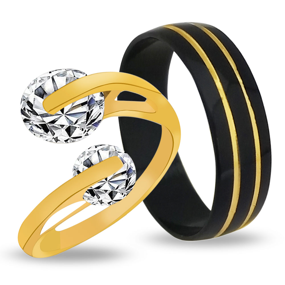 Urbana Adjustable Stylish Couple Rings