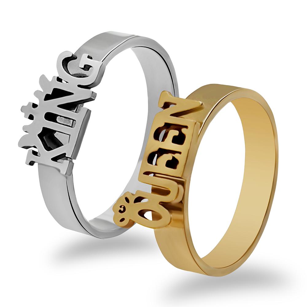Urbana  His Queen Her King Couple Rings Set -1004379