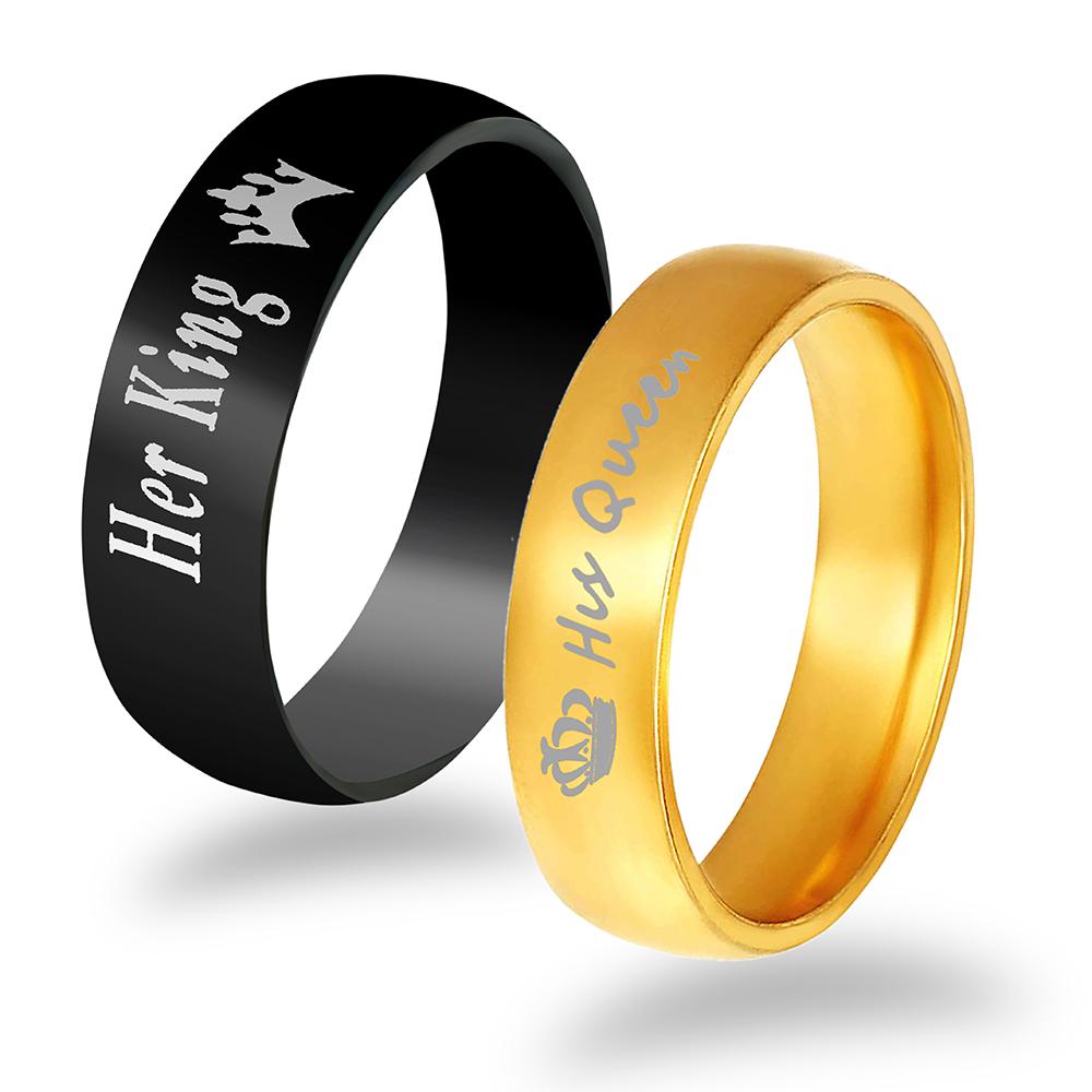 Urbana  His Queen Her King Couple Rings Set -1004382