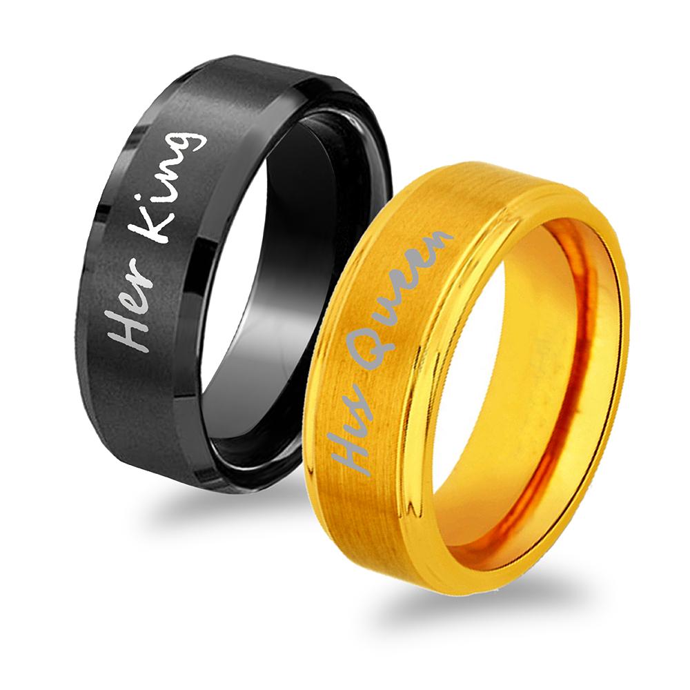 Urbana  His Queen Her King Couple Rings Set -1004383