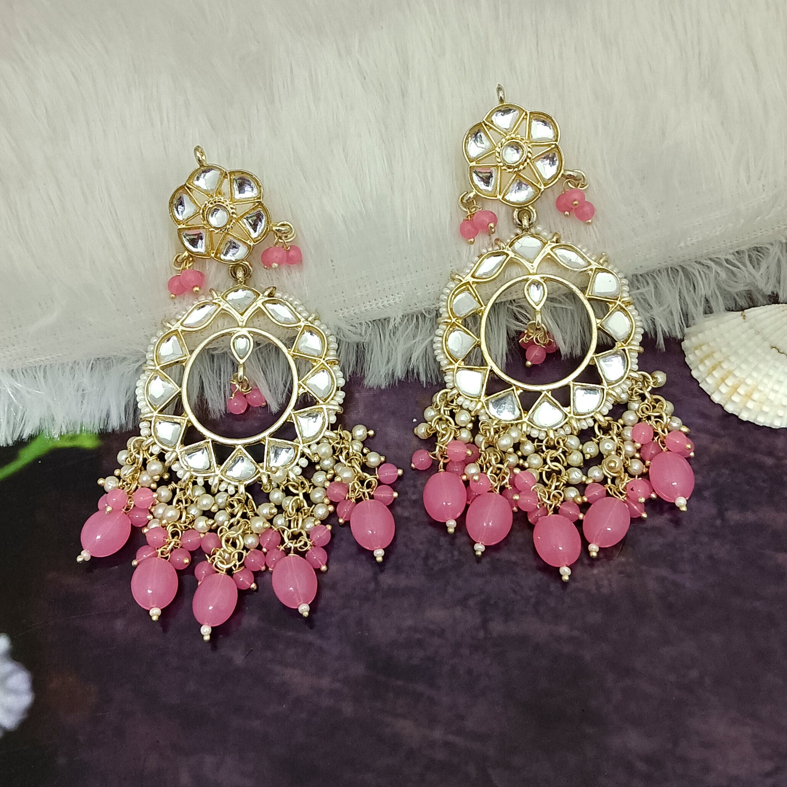 Bhavi Jewels Gold Plated Dangler Earrings  - 10101025PK