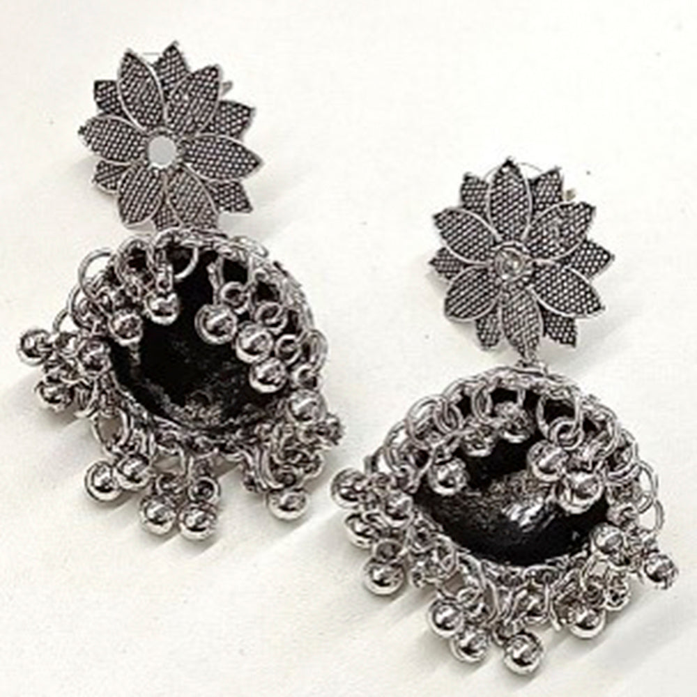 JewelMaze Oxidised Plated Dangler Earrings-AZO-DC22ER00720193
