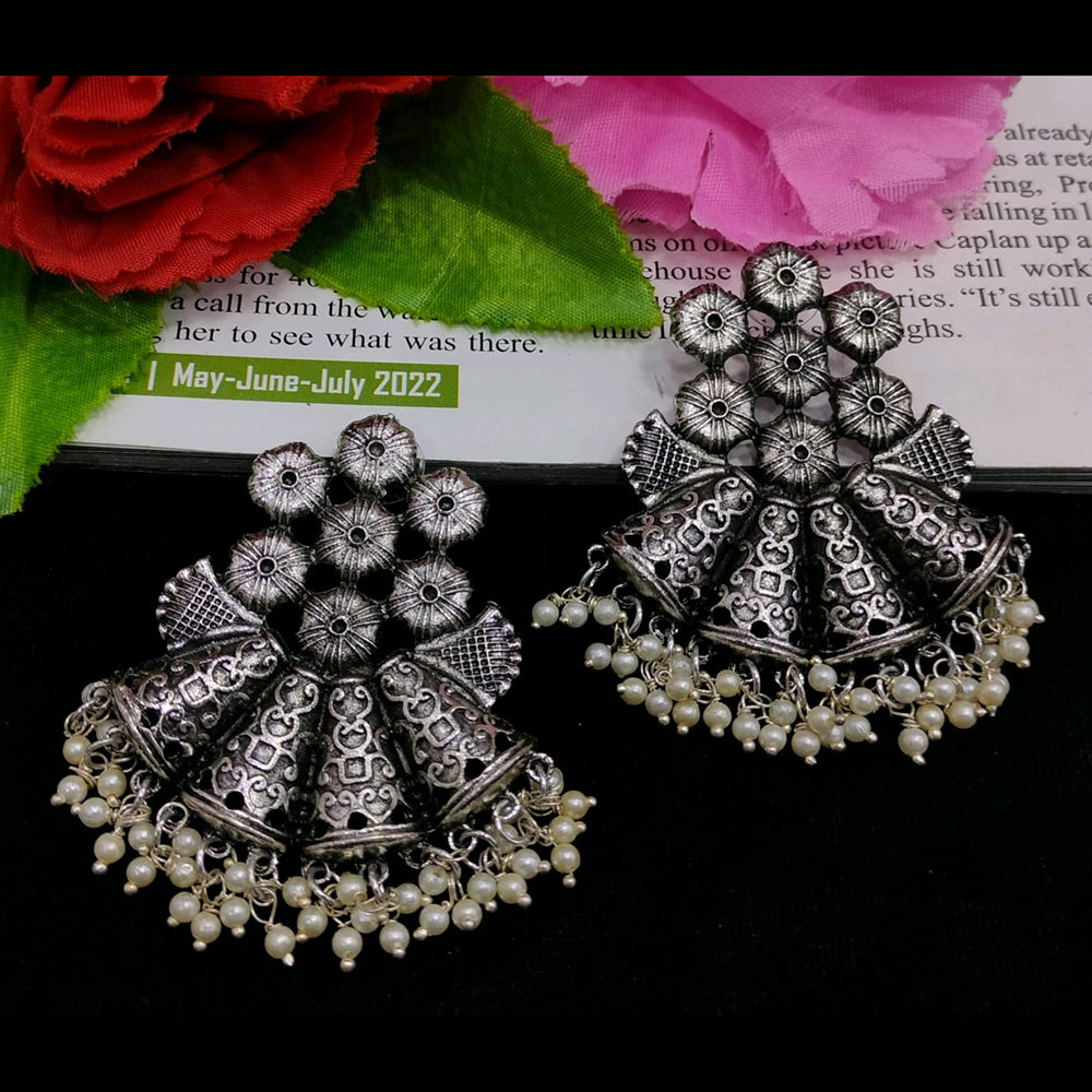 Bhavi Jewels Oxidized Plated Dangler Earrings -10681069OX