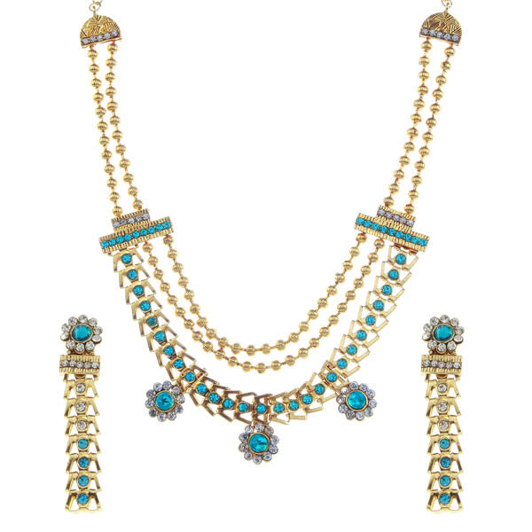 Soha Fashion Stone Gold Plated Traditional Necklace Set