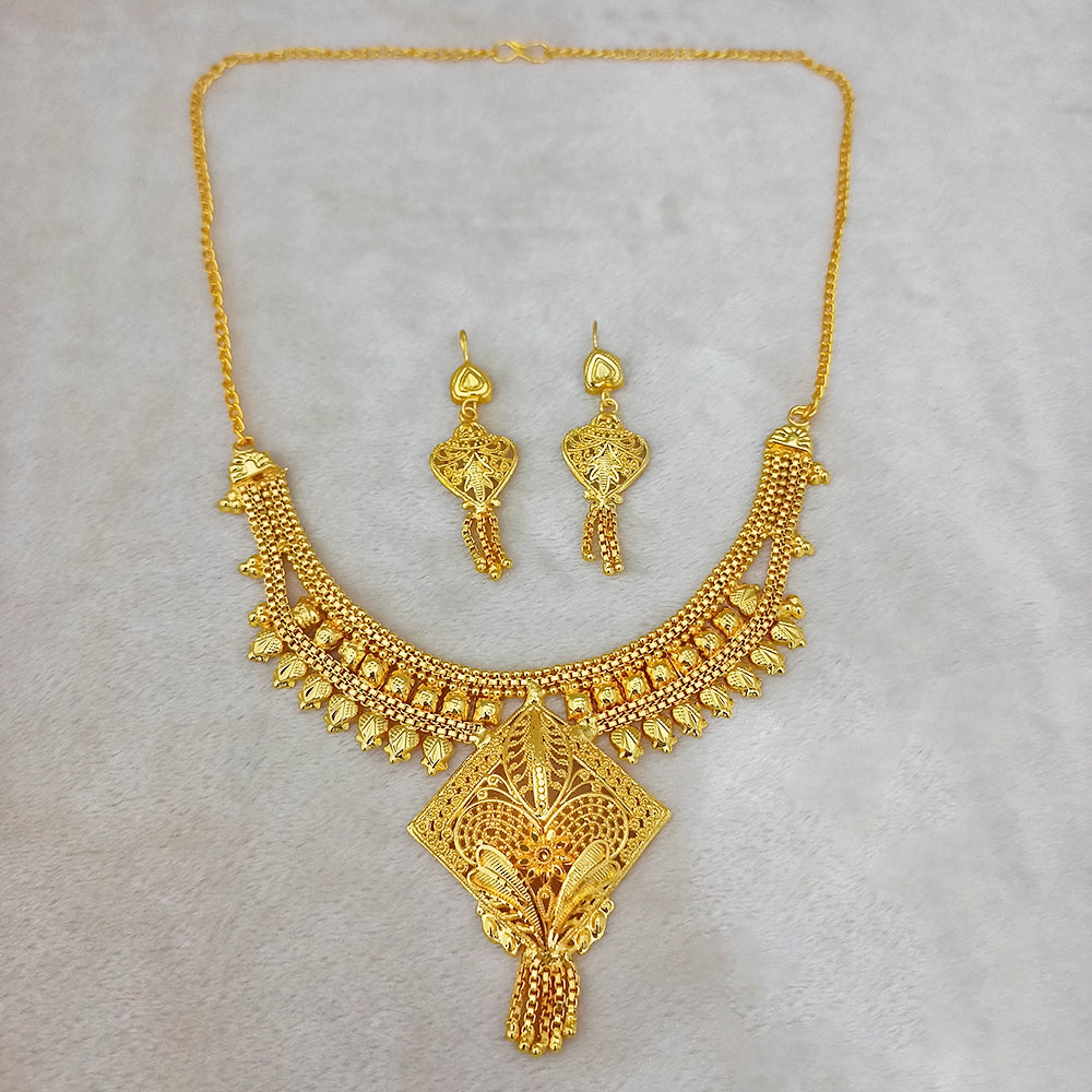 Kriaa Brass Forming Gold Plated Necklace Set ( Assorted )