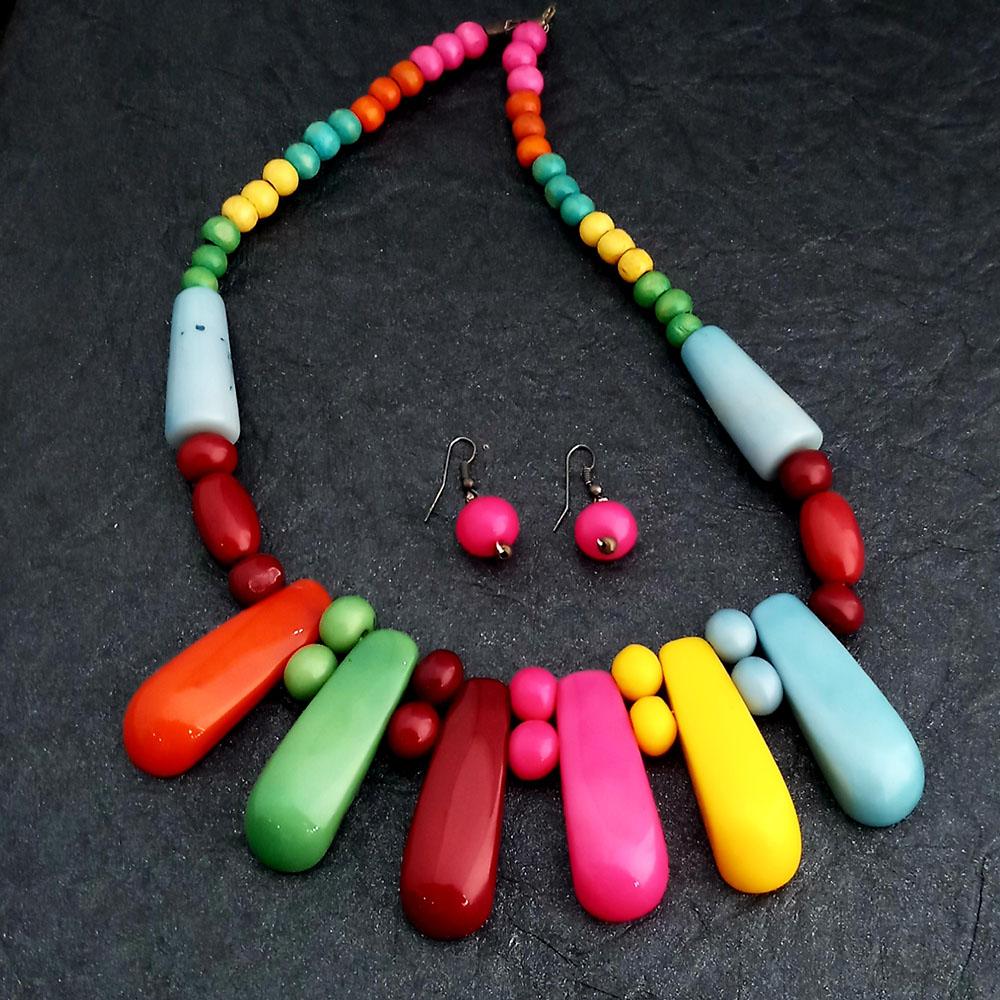 Native Haat Multi Beads Necklace Set