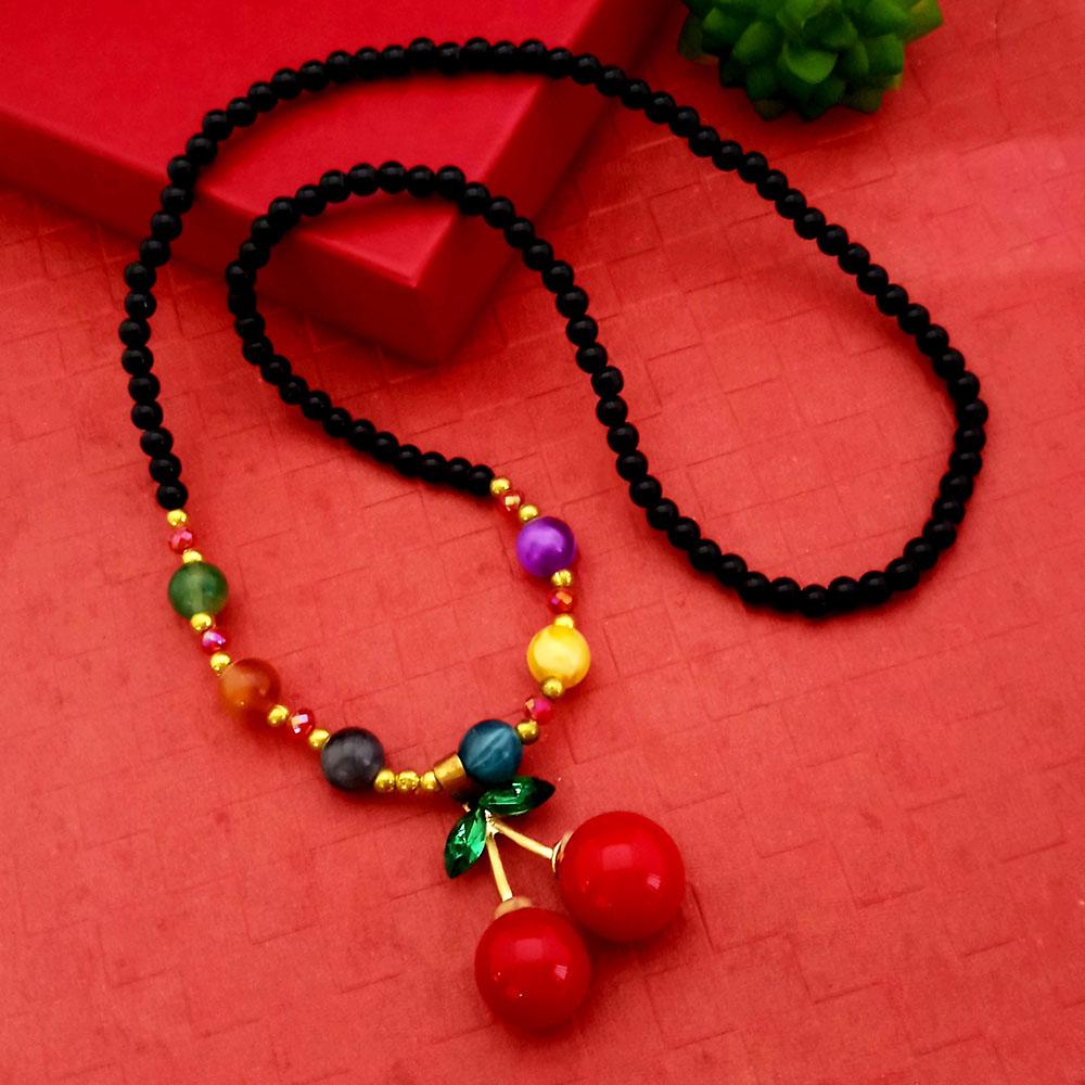 Native Haat Multi Beads Cherry Necklace