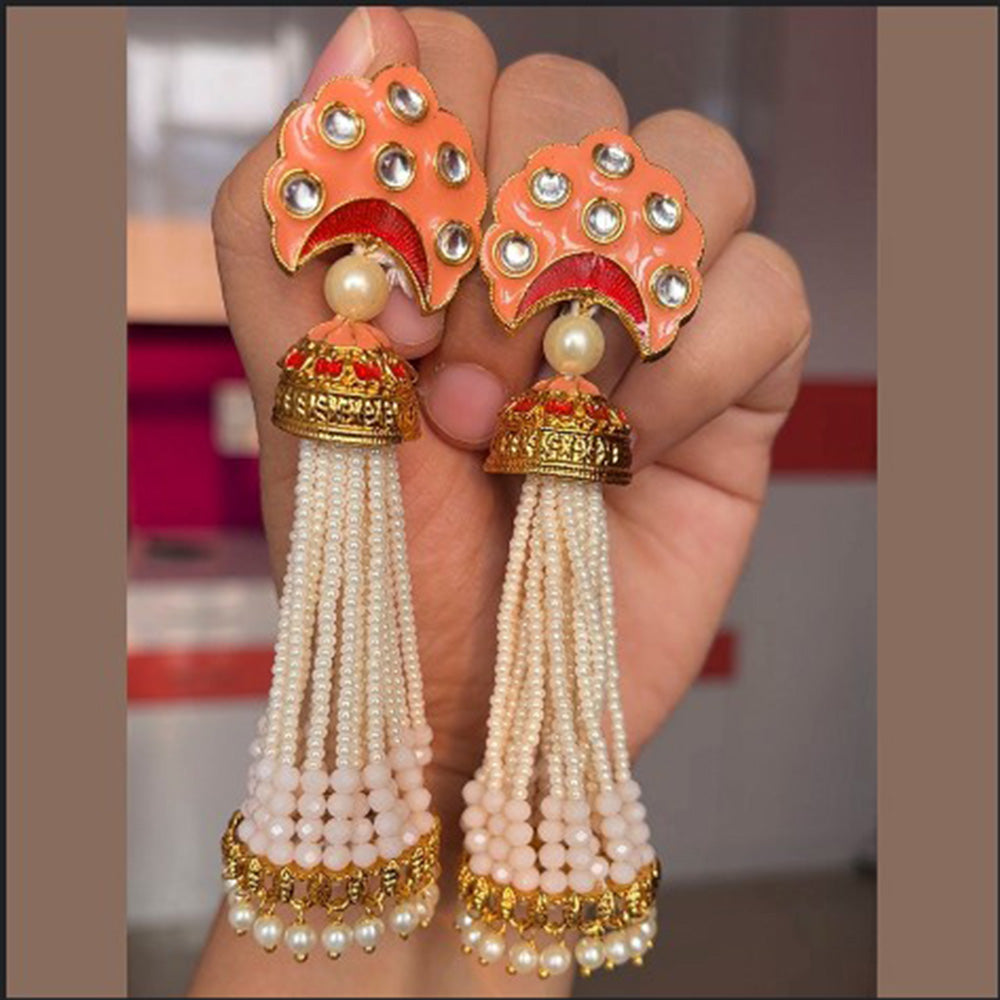 Bhavi Jewels Gold Plated Jhumki Earrings