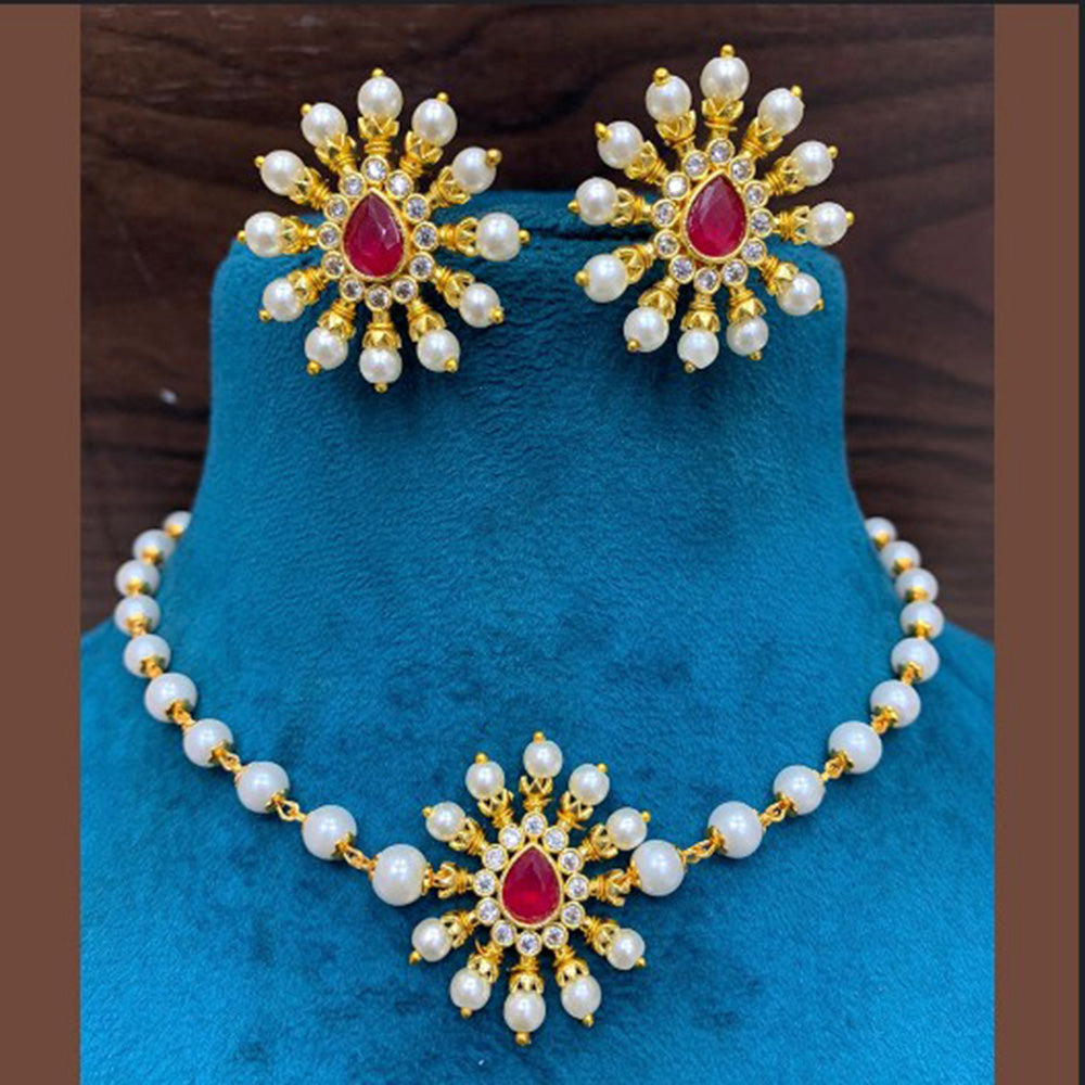Bhavi Jewels Gold Plated Necklace Set