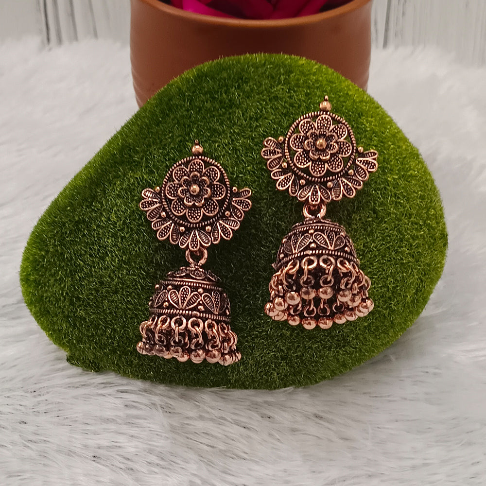Bhavi Jewels Copper Jhumkis Earrings