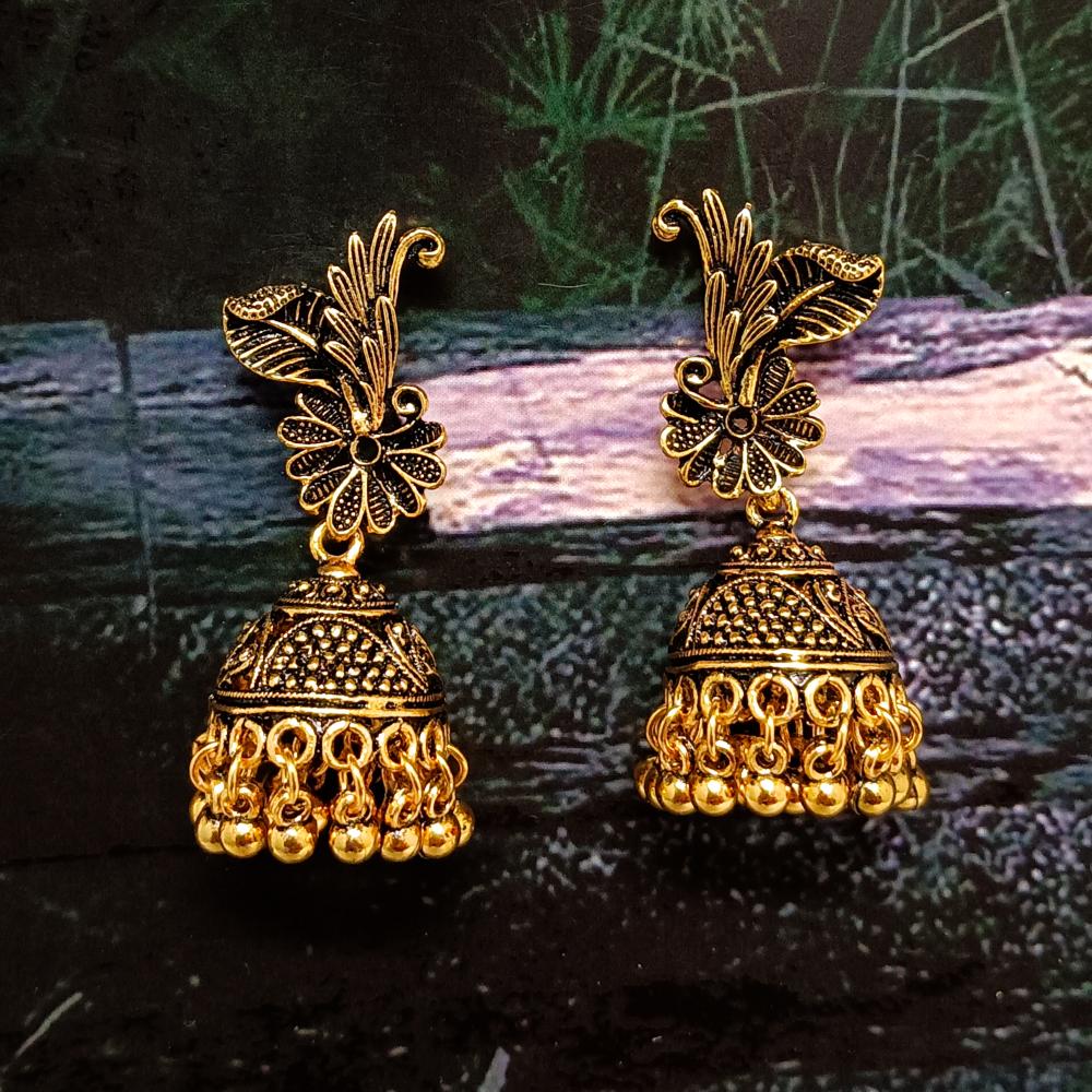 Bhavi Jewels Gold Plated Jhumkis Earrings